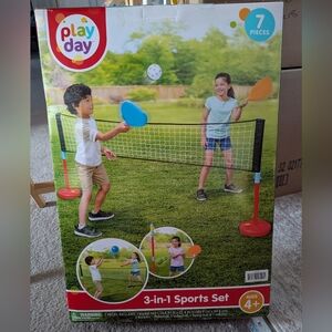 Kids Outdoor Sports Set 3 In 1 - 7 Piece
